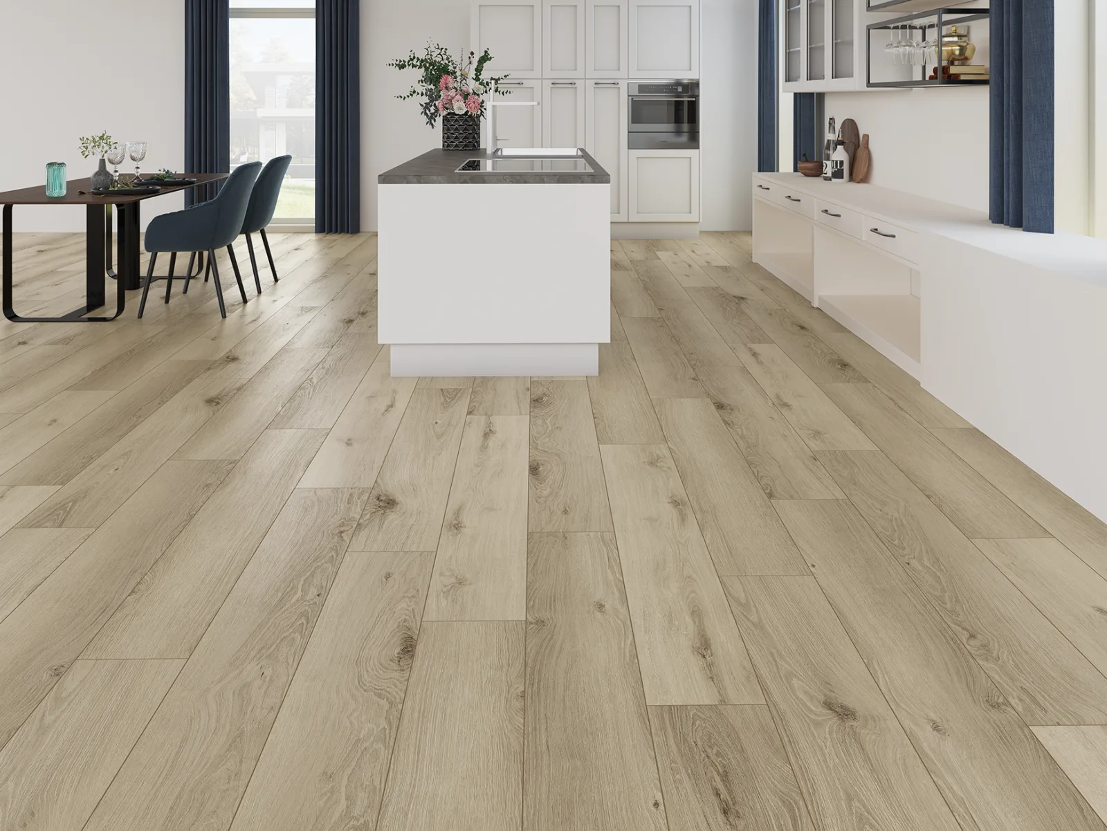 GemCore Lakeshore Bayview waterproof laminate in a living room