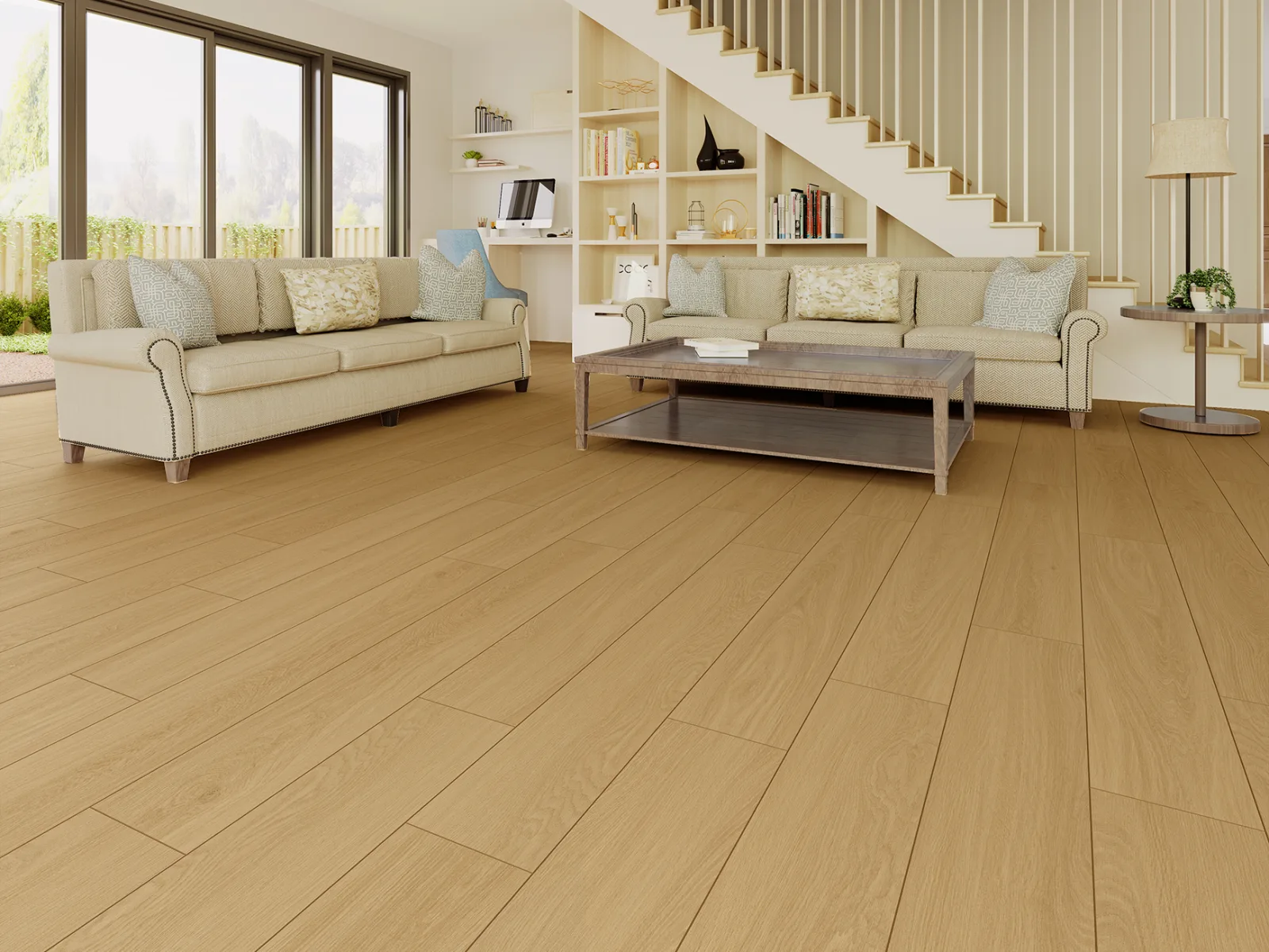 GemCore Lakeshore Loyola waterproof laminate in a living room