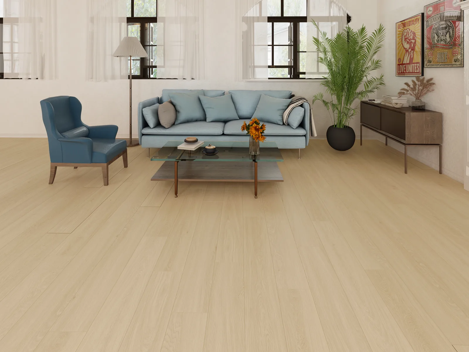 GemCore Lakeshore Rangely waterproof laminate in a living room