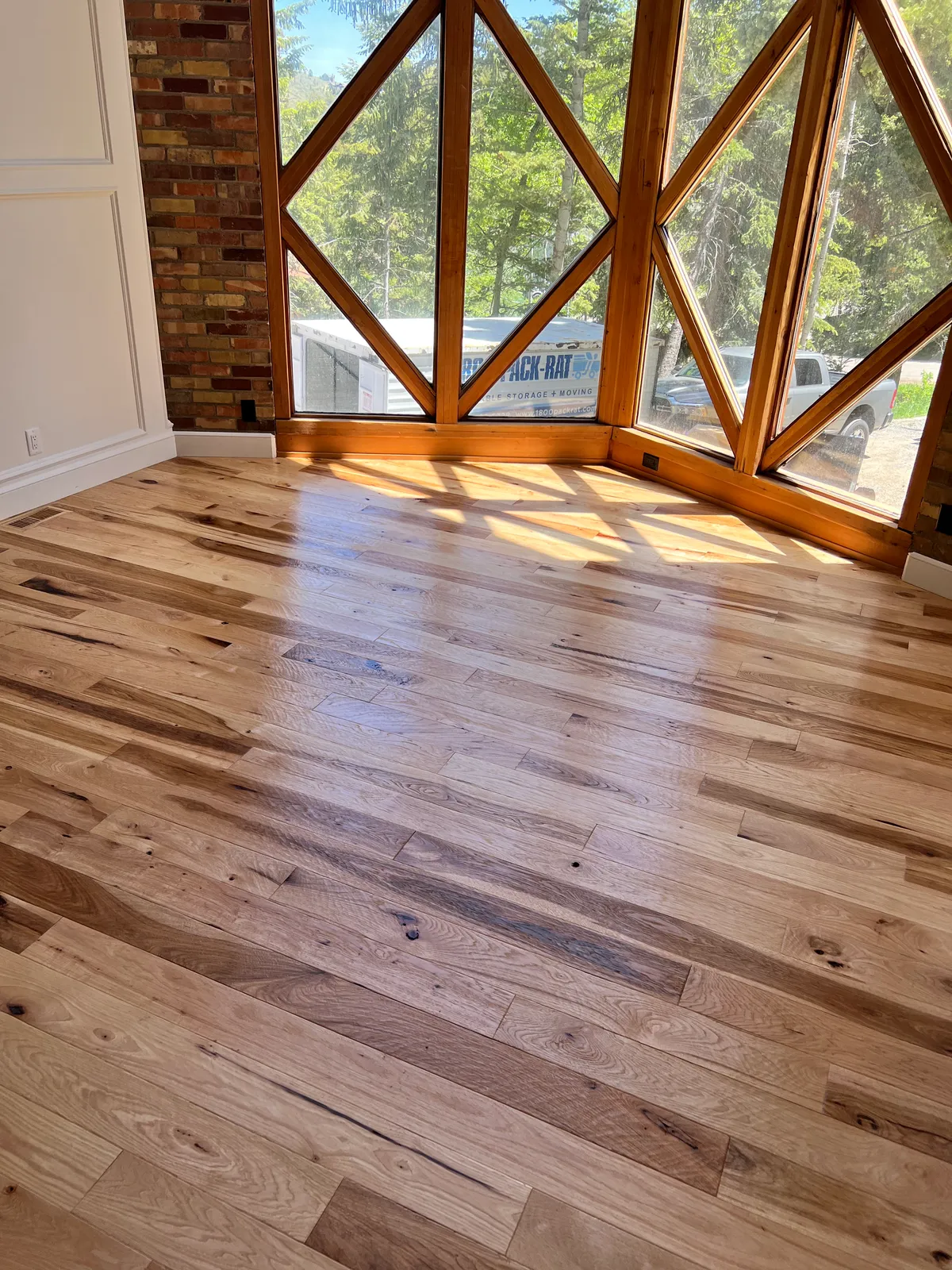 Refinished hardwood detail in a Salt Lake City home