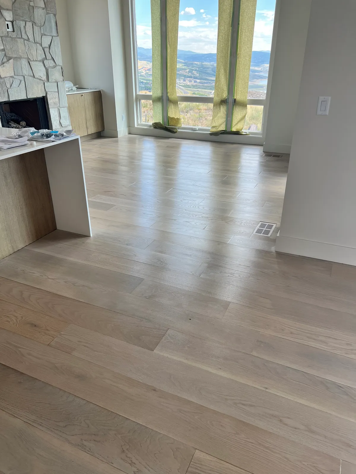 Open living room with hardwood floors, West Valley, UT
