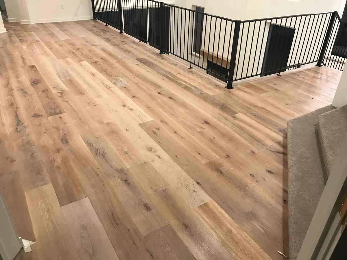 Hardwood staircase landing, Lehi, UT